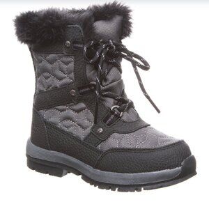 Bearpaw Women's Marina Hickory Quited Faux Fur Lace Up Boot - 10